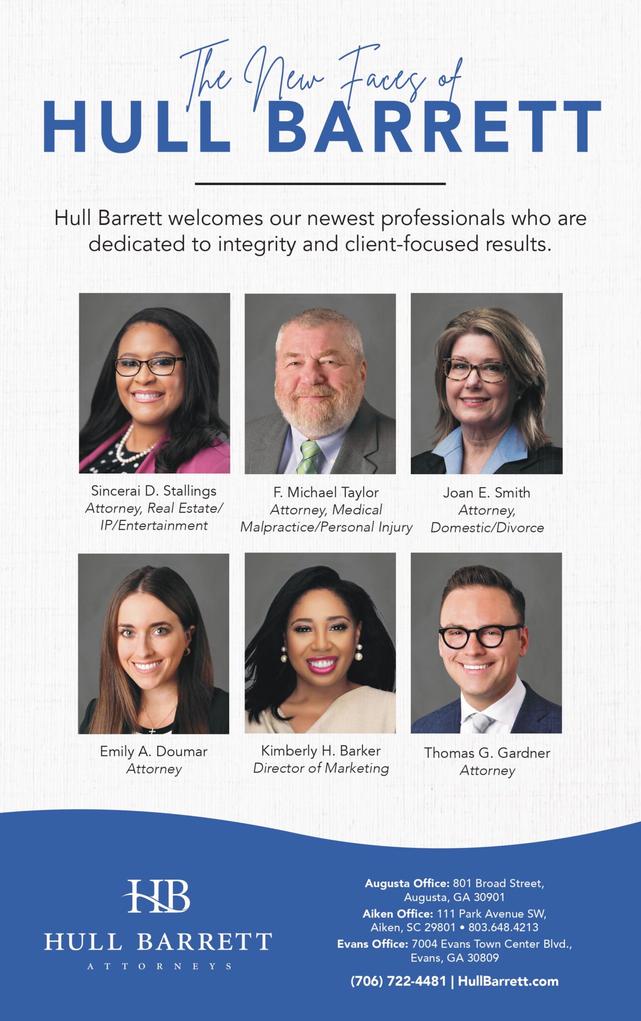 Hull Barrett our newest attorneys and staff Hull Barrett
